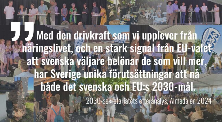 Almedalen 2024 bild kopiera Almedalspusslet visar: Sverige kan nå våra nationella och EU:s klimatmål
